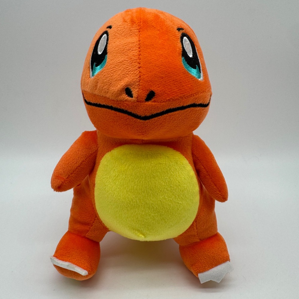 TOMY Pokemon Charmander Plush Sitting Stuffed Animal Toy Fire Starter Figure 9"